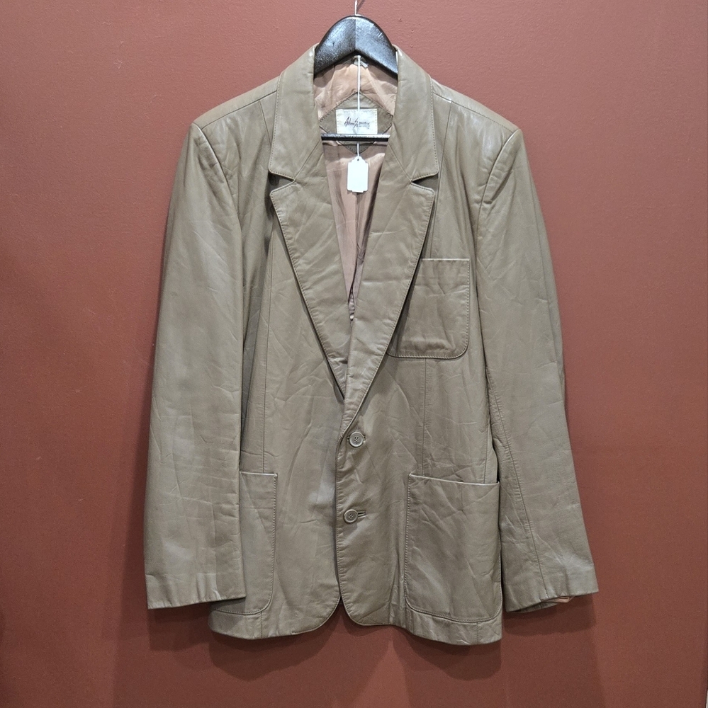 Leather blazer jacket by Adam Spencer